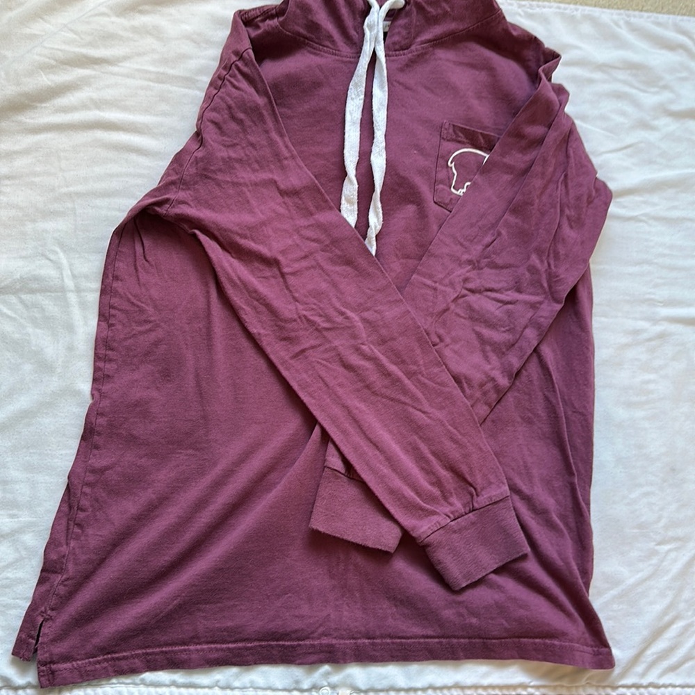 Ivory Ella Hooded long sleeve shirt